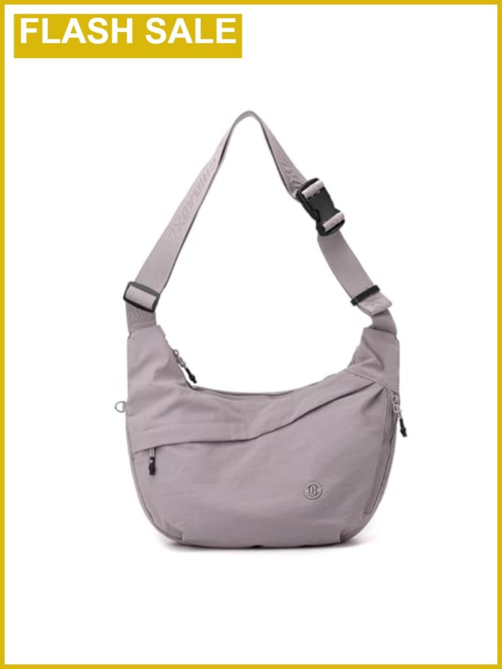 Waterproof Nylon Crescent Hobo Crossbody Bag with Adjustable Strap, 5 Pockets